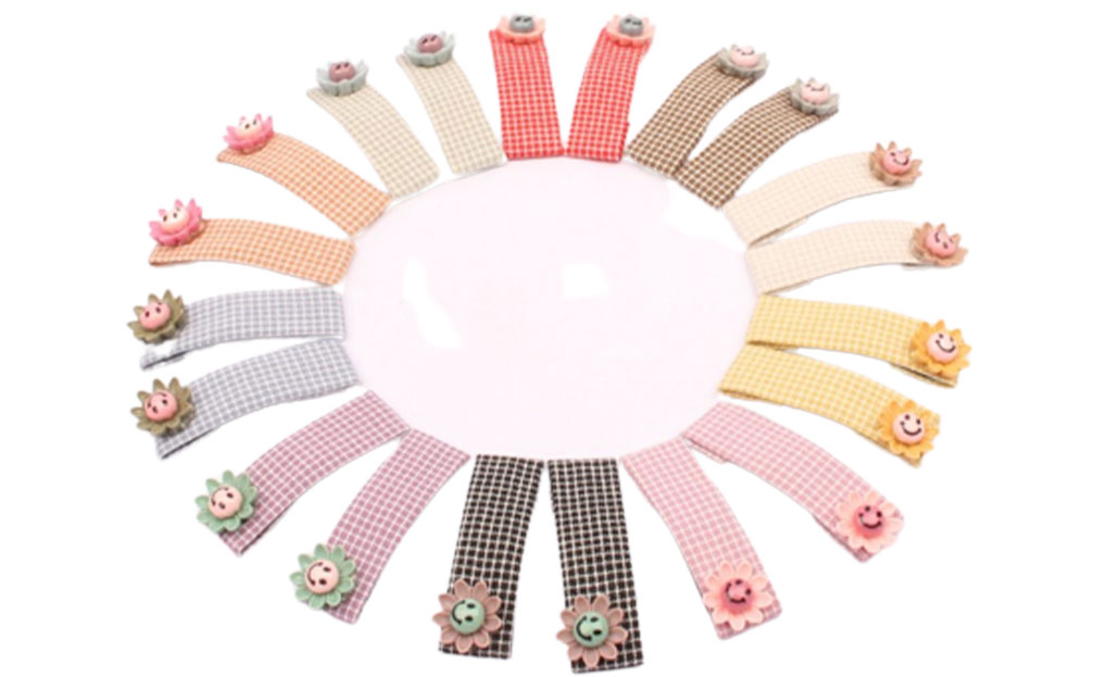 گل سر تق تقی چهارخانه (2 عددی)