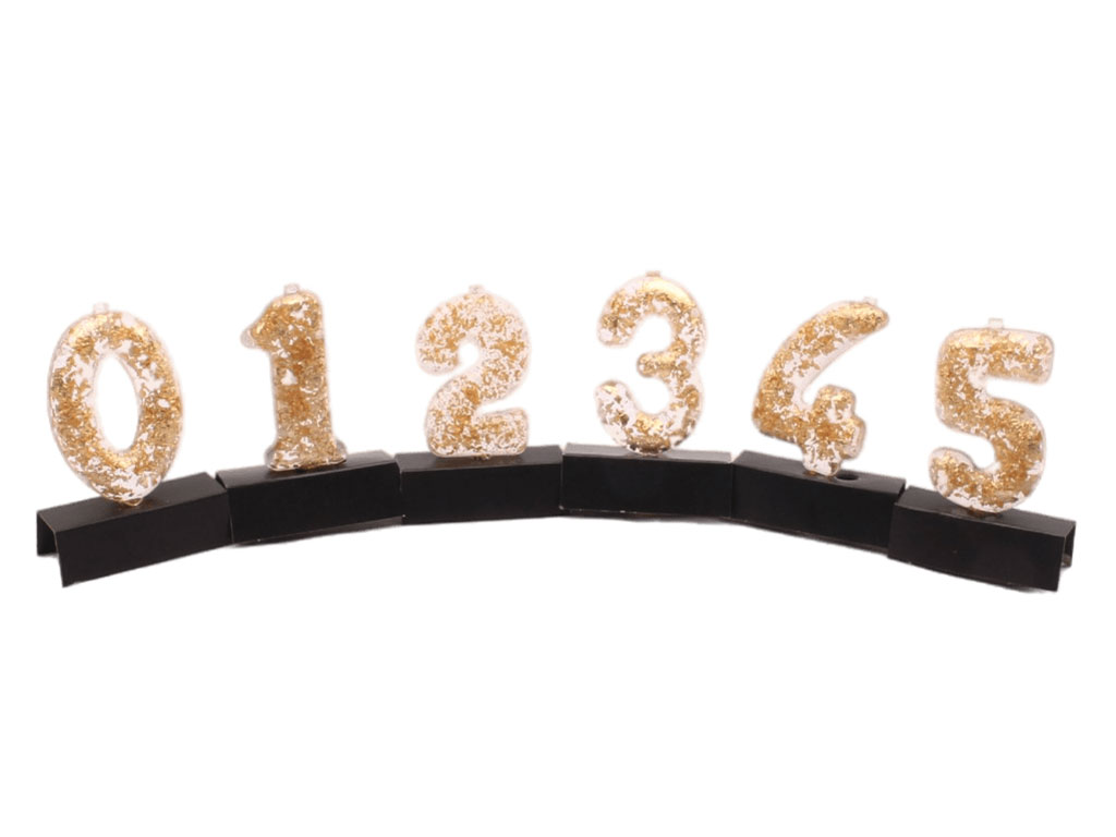 شمع اعداد طلایی