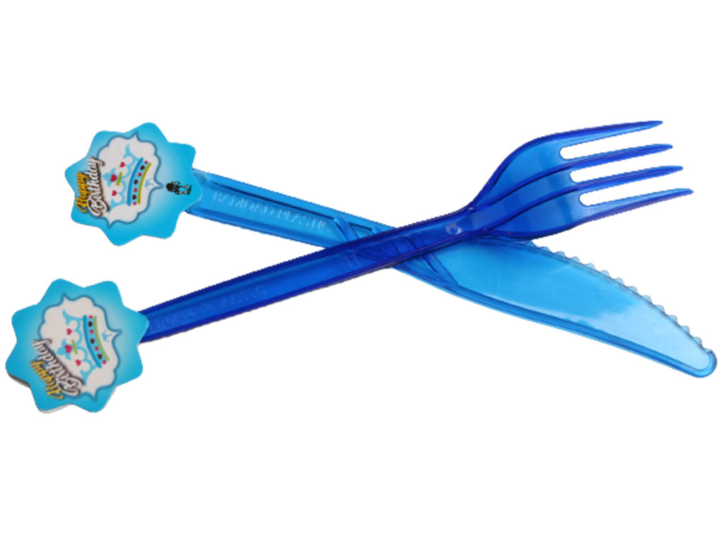 کارد و چنگال تم تاج آبی