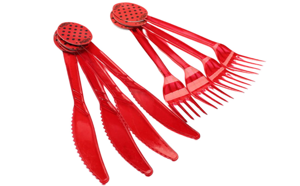 کارد و چنگال تم خال دار