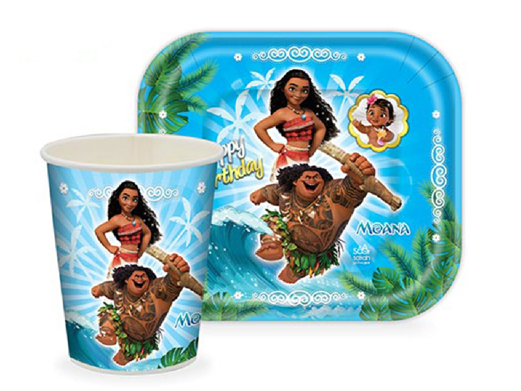 پیش دستی و لیوان 40 عددی تم شاهزاده موآنا