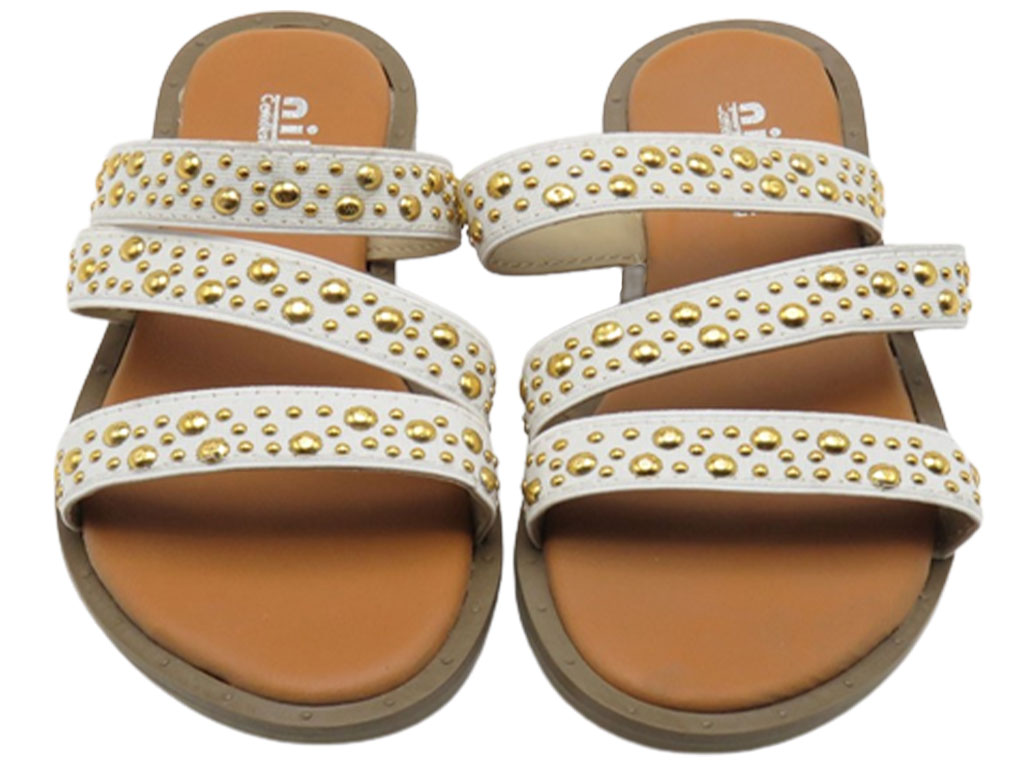 صندل چرمی سفید(نیکتا)