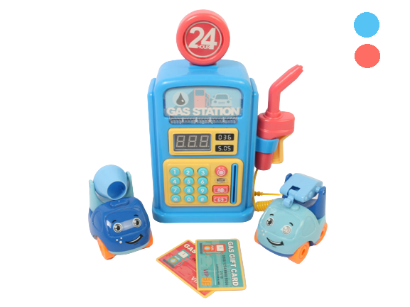 ایستگاه پمپ گاز موزیکال اسباب بازی همراه با کارت سوخت و ماشین راه سازی