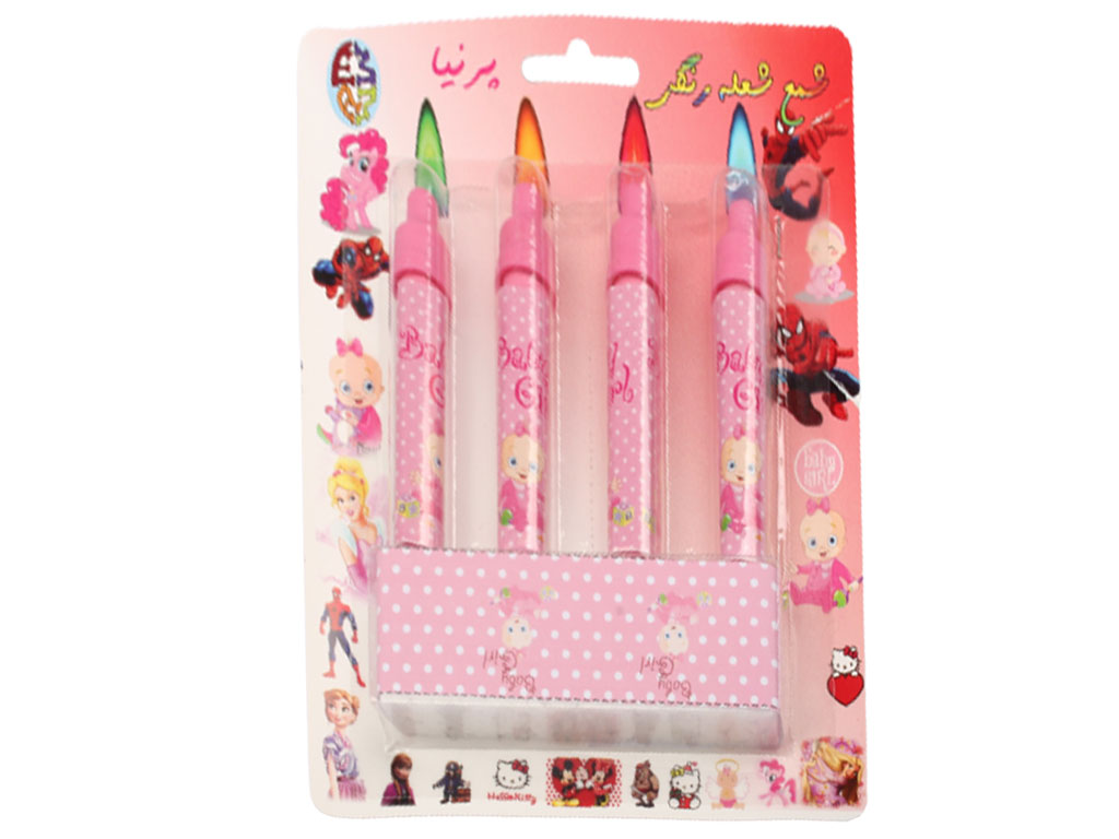 شمع شعله رنگی بیبی