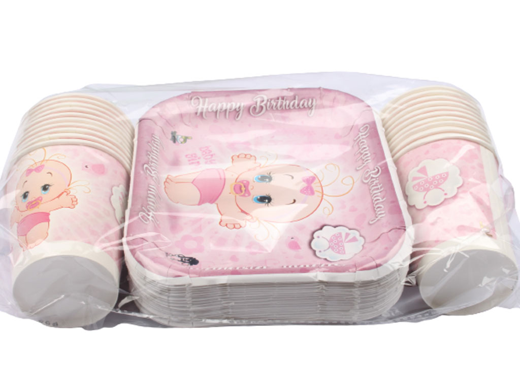 پیش دستی و لیوان 40 عددی بیبی