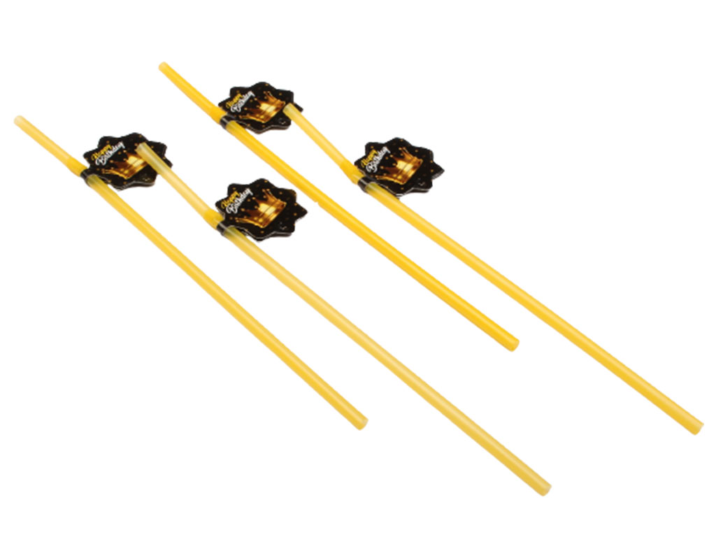 نی نوشیدنی تم تاج طلایی