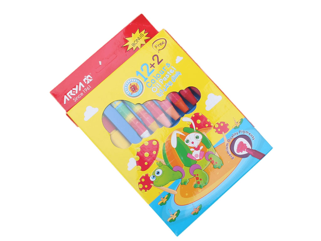 پاستل روغنی 12 رنگ آریا