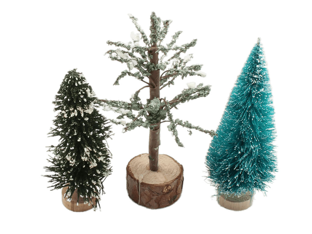 درخت تزئین کریسمس (3 عددی/سایز بسیار کوچک)