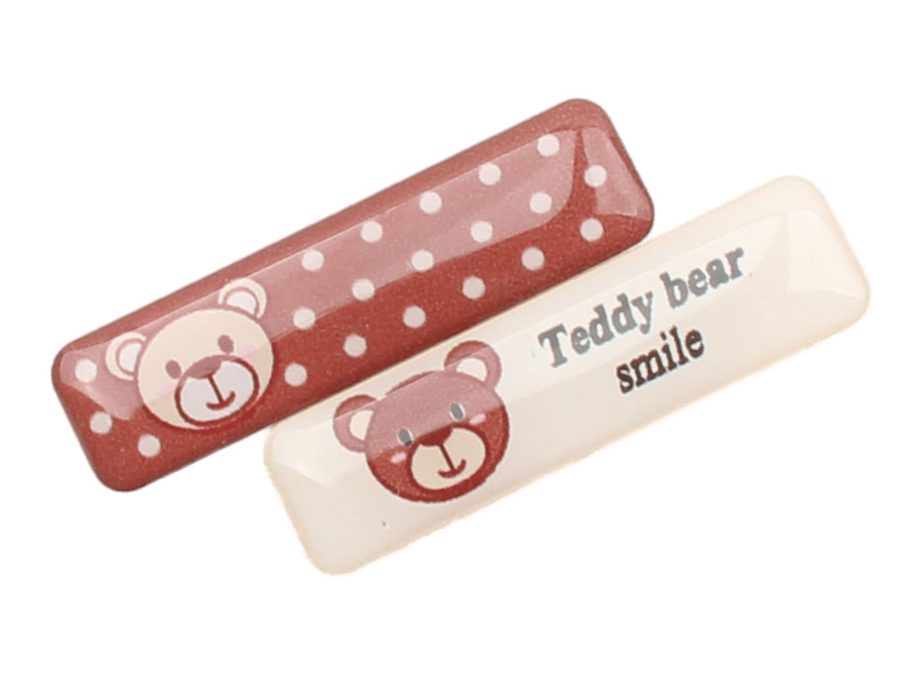 گل سر انبری خرس تدی (2 عددی)