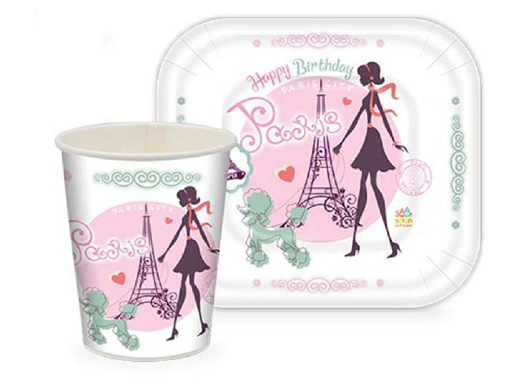 پیش دستی و لیوان 40 عددی پاریس