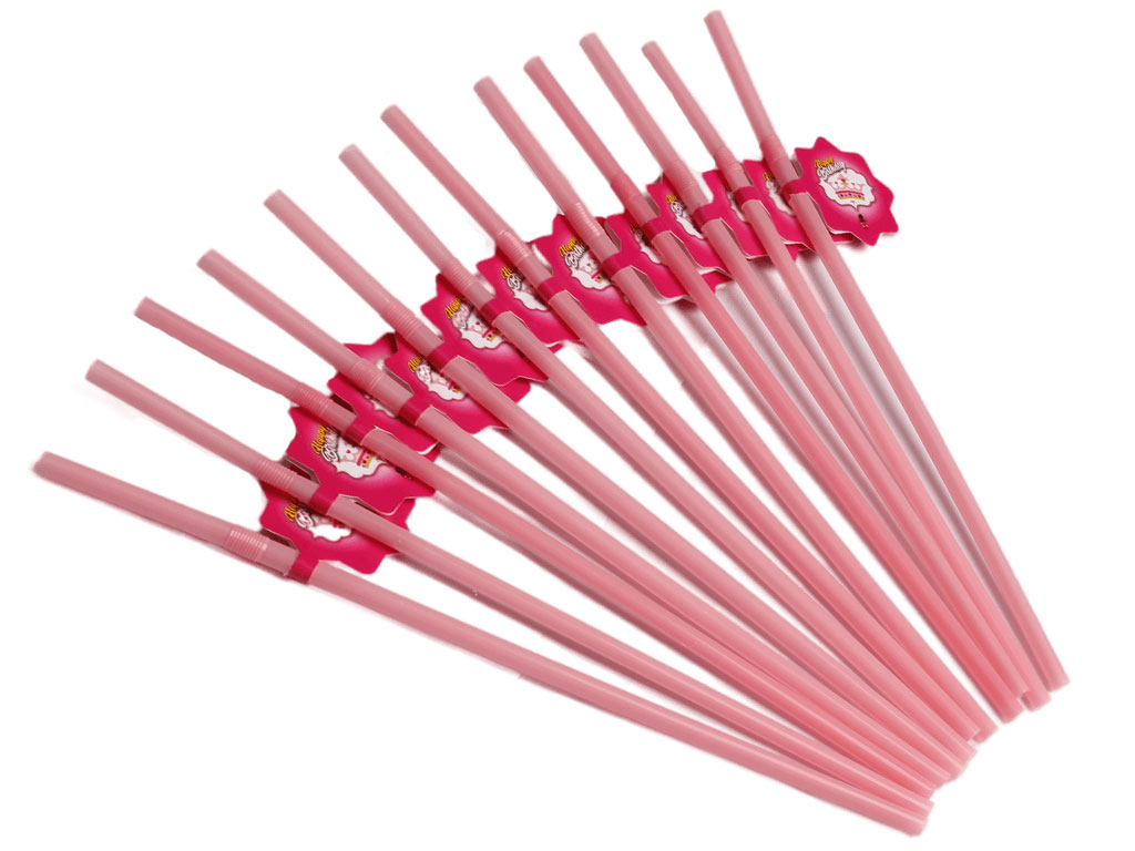 نی نوشیدنی تم تاج صورتی