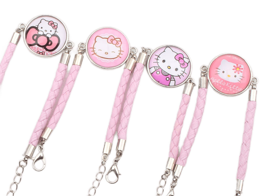 دستبند چرمی هلوکیتی Hello Kitty
