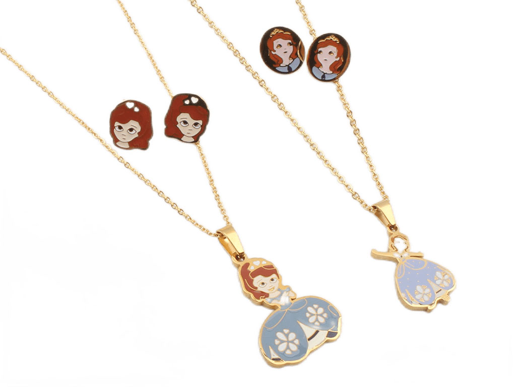 ست گردنبند و گوشواره استیل سوفیا