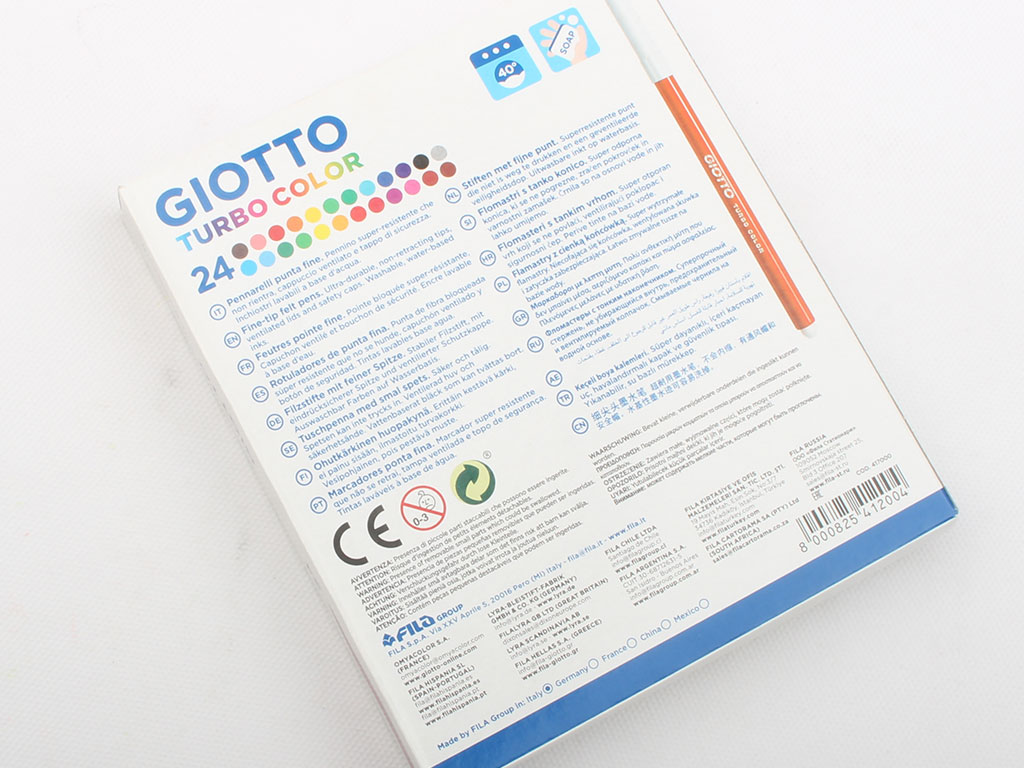 ماژیک 24 رنگ قابل شستشو Giotto