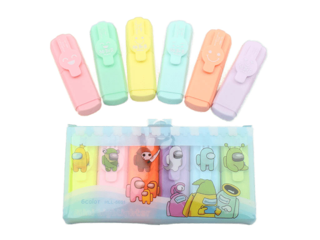 مینی هایلایتر رنگی (6 رنگ)