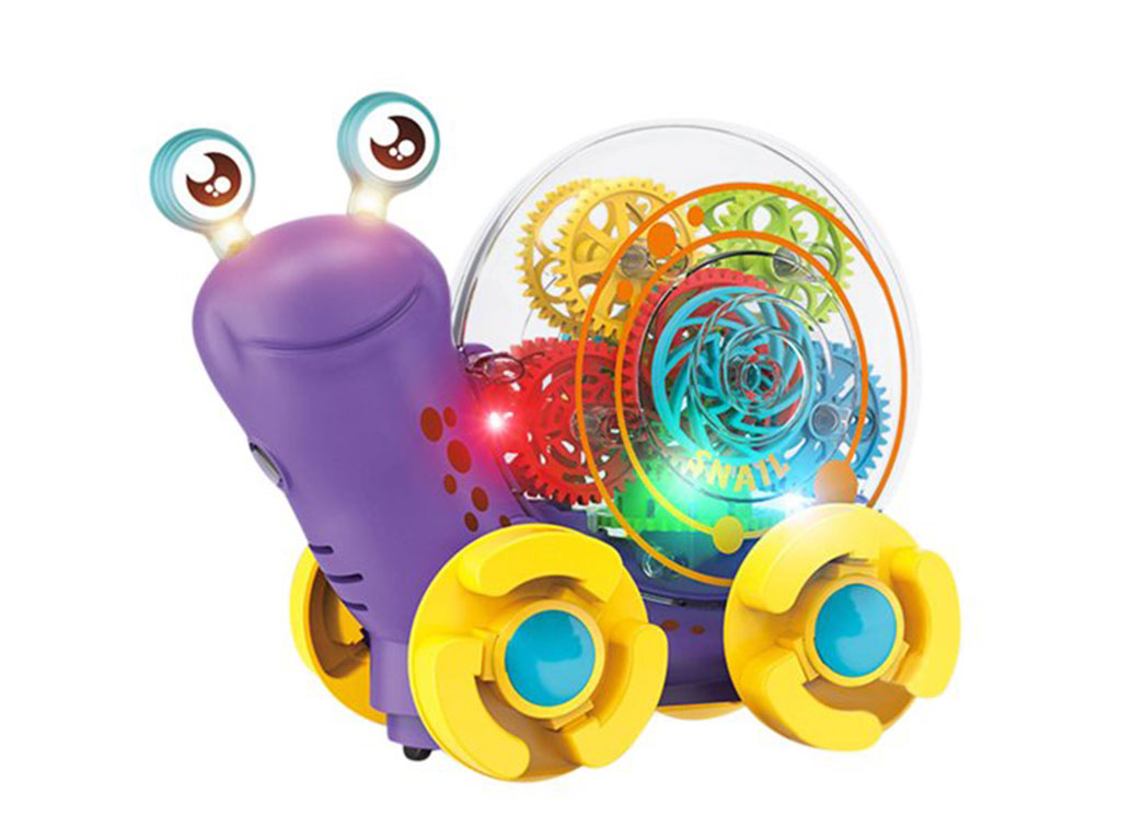 حلزون چرخ دنده ای، موزیکال، چراغدار و پروجکشنی اسباب بازی