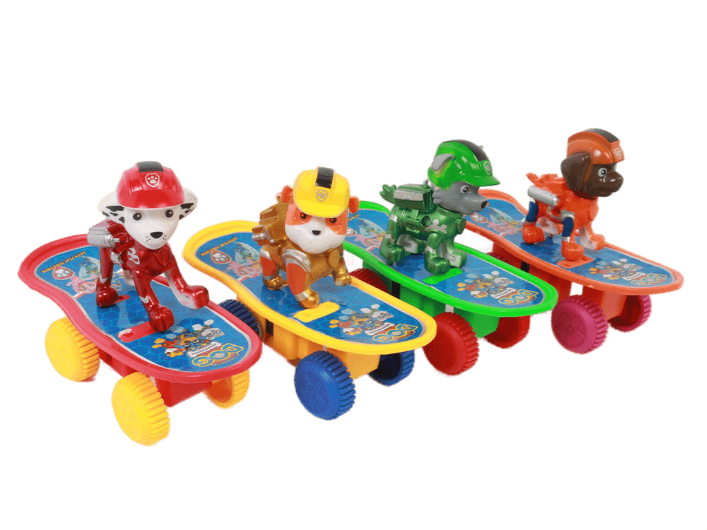 فیگور سگ های نگهبان اسکیت سوار