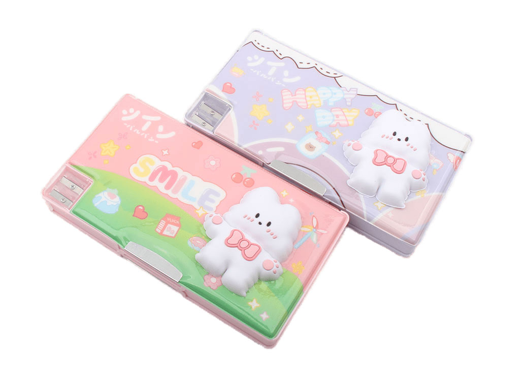 جامدادی کتابی دکمه دار طرح برجسته فانتزی