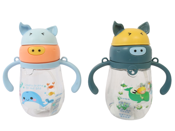 لیوان نی دار و دکمه ای نوزادی آنتی کولیک 400 میلی لیتر