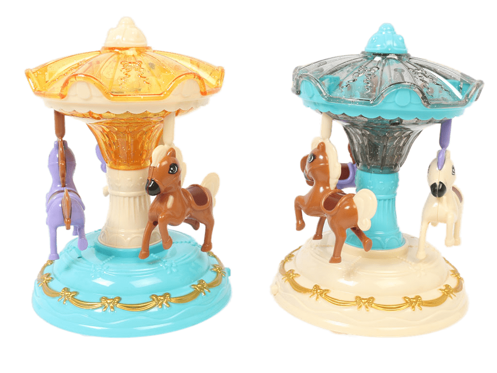 کاروسل اسب موزیکال طرح چرخ و فلک چراغدار