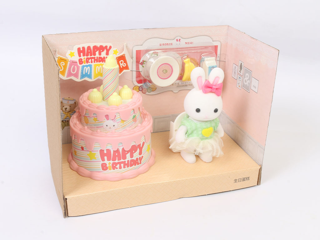 عروسک خرگوش کوچولوی فانتزی همراه با کیک تولد اسباب بازی