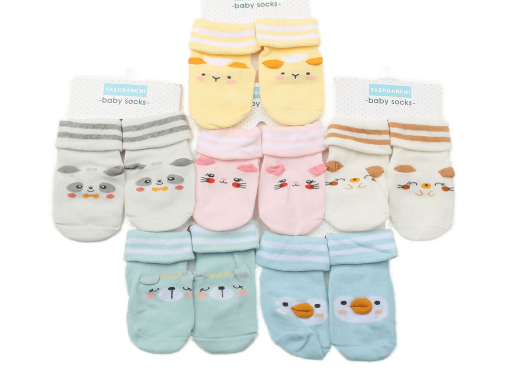 جوراب نوزادی استپ دار لبه دوبل (12-6 ماه)