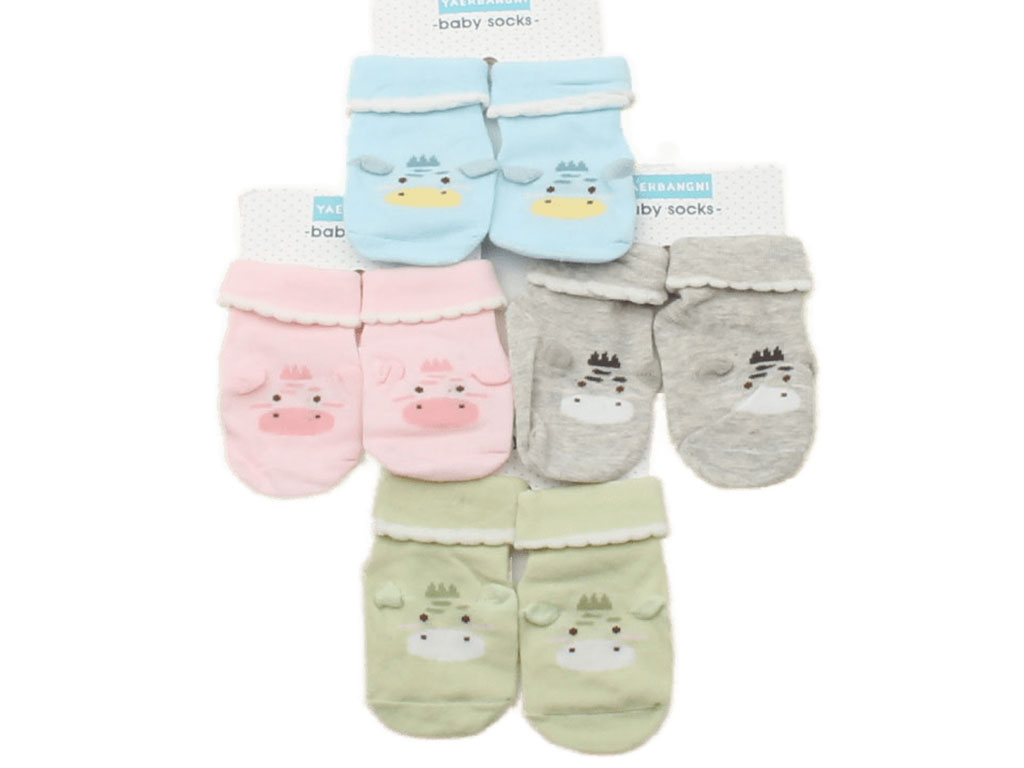 جوراب نوزادی استپ دار لبه دوبل (9-3 ماه)