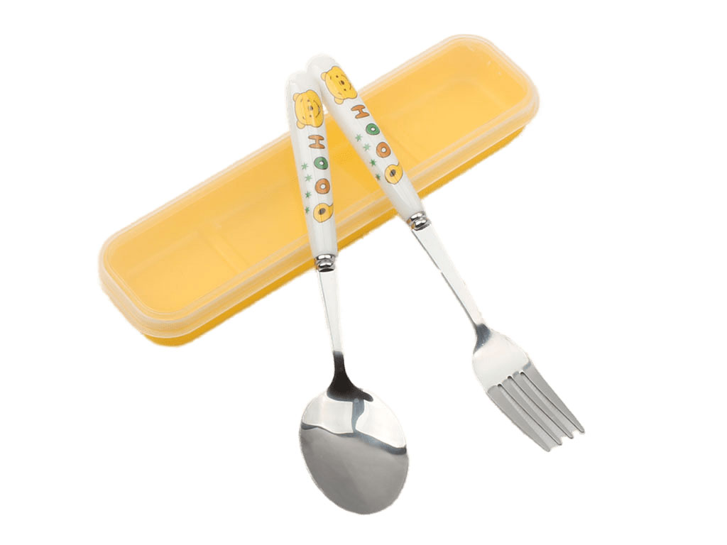 ست قاشق و چنگال بچگانه دسته سرامیکی طرح POOH