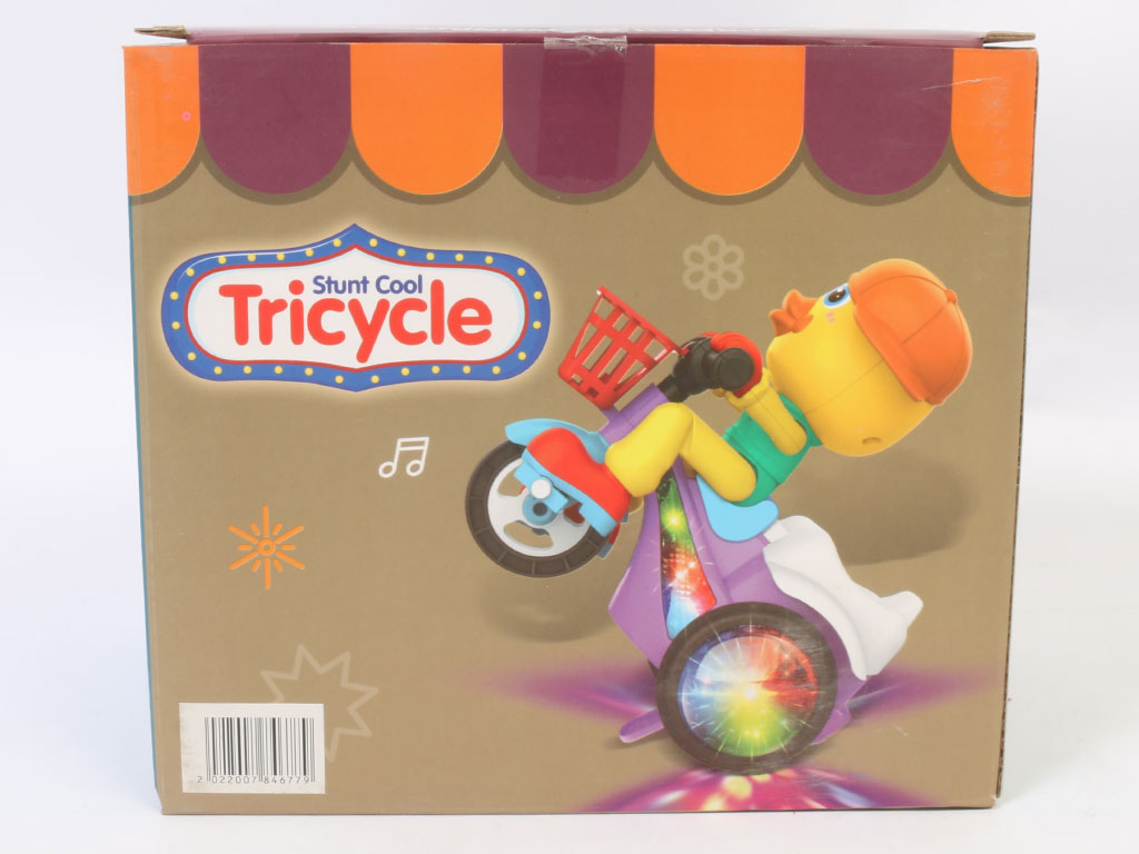 اردک موتورسوار تک چرخ زن موزیکال اسباب بازی دارای رقص نور