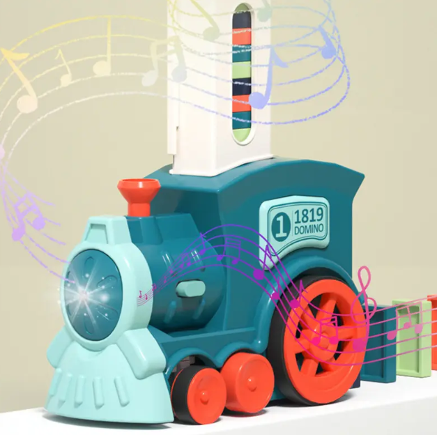 قطار دومینو ساز موزیکال اسباب بازی