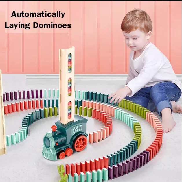 قطار دومینو ساز موزیکال اسباب بازی