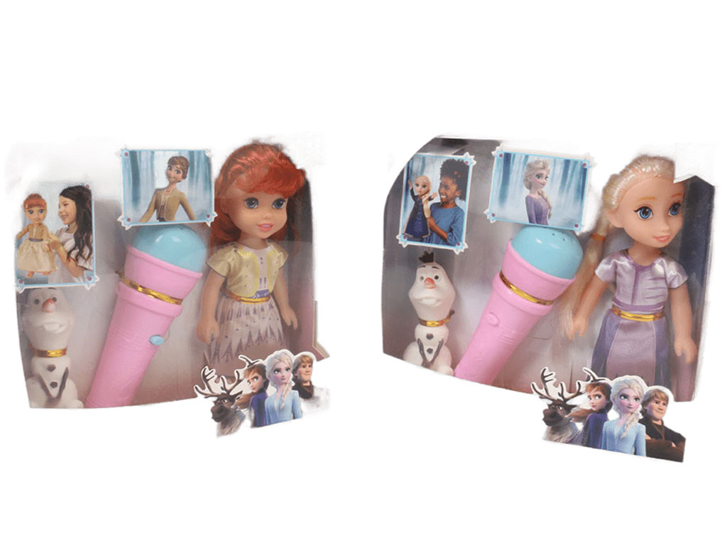 عروسک السا و آنا به همراه میکروفن موزیکال و فیگور جغجغه اولاف