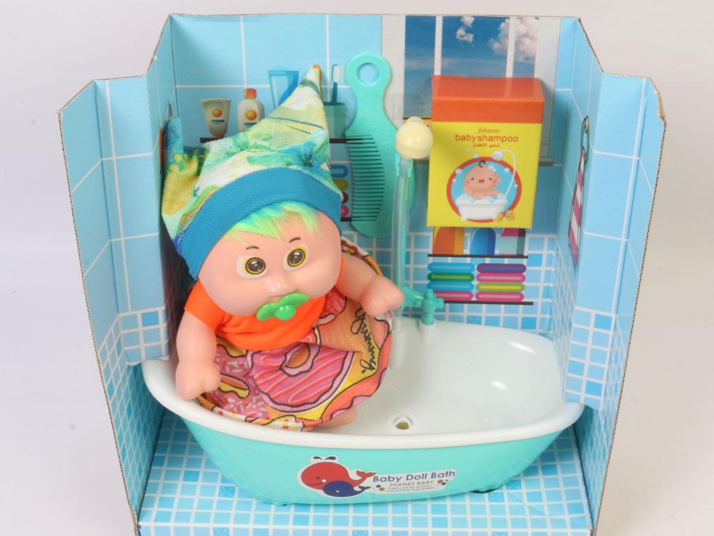 عروسک با وان حمام اسباب بازی dorrin toys