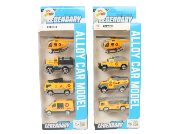 ست 4عددی ماشین های فلزی