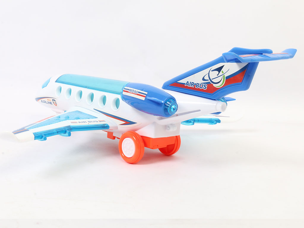 هواپیما موزیکال اسباب بازی با چراغ سه بعدی مدل ایرباس airbus