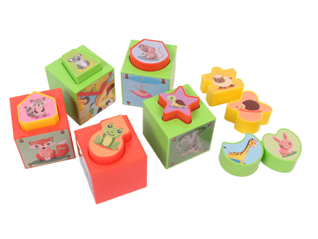 پازل مکعبی اشکال 3 کاره طرح حیوانات سنجاقک sanjaghak