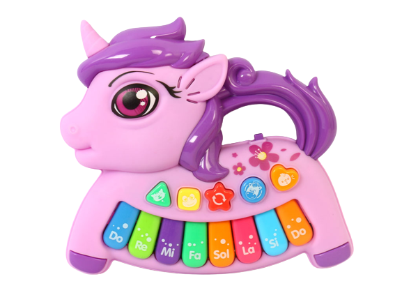 پیانو موزیکال اسباب بازی طرح اسب تک شاخ