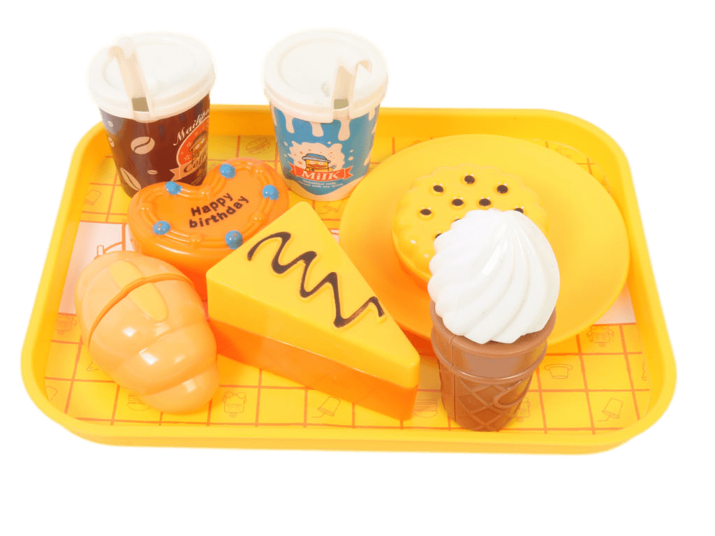 ست فست فود و دسر برشی 14 تکه اسباب بازی