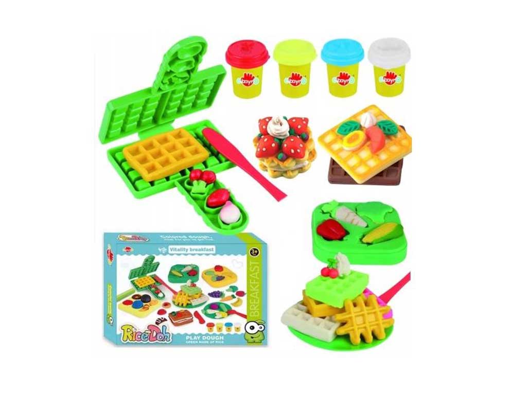 خمیربازی مدل صبحانه ساز اسباب بازی rice doh