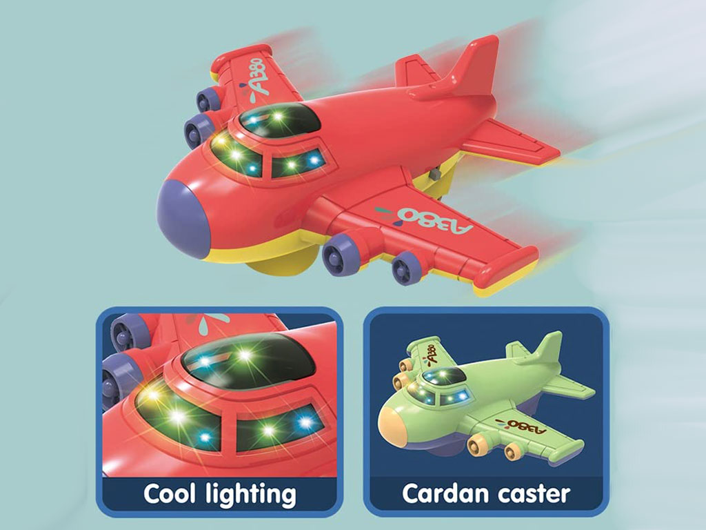 هواپیما موزیکال و چراغدار اسباب بازی