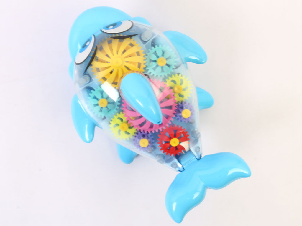 دلفین چرخ دنده ای موزیکال و چراغدار اسباب بازی