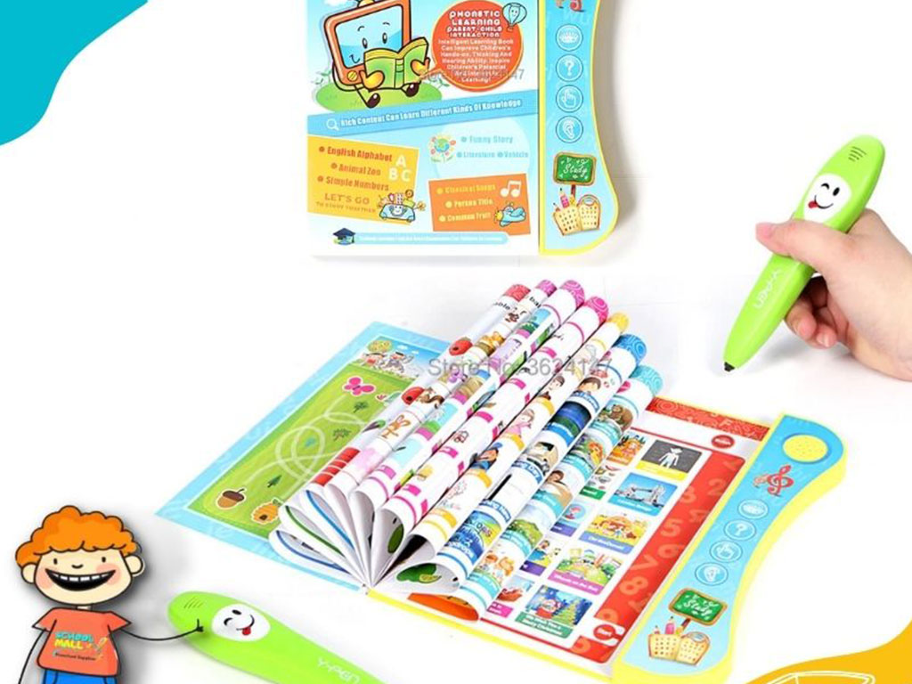 بازی آموزشی زبان انگلیسی مدل کتاب هوشمند لمسی و موزیکال و قلم سخنگو y-book