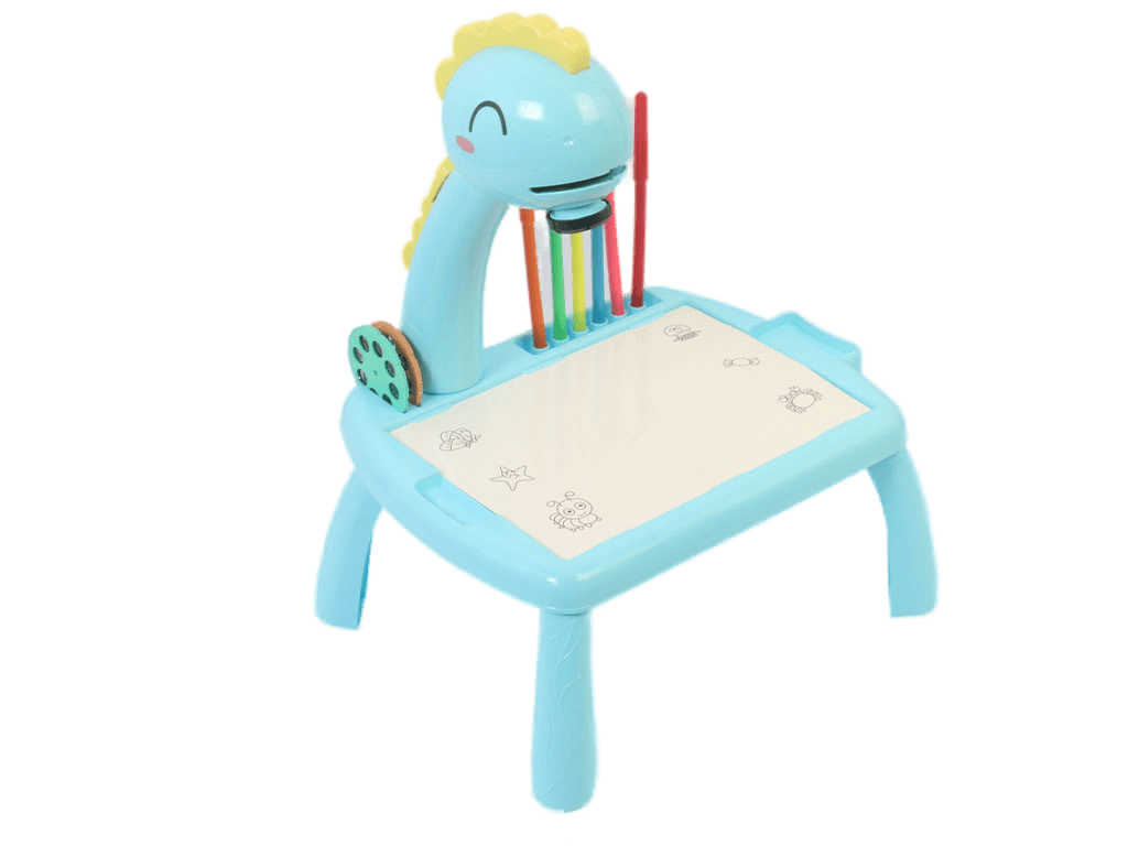 بازی آموزشی تخته نقاشی پایه دار مدل پروژکتوری موزیکال طرح دایناسور