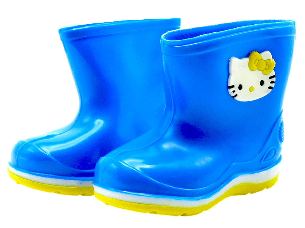 چکمه بچه گانه آبی با طرح کیتی