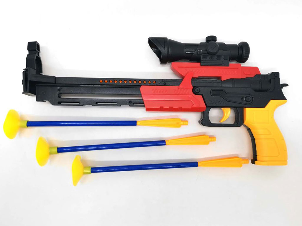 تیر و کمان اسباب بازی طرح تفنگ همراه با سیبل مدل crossbow series
