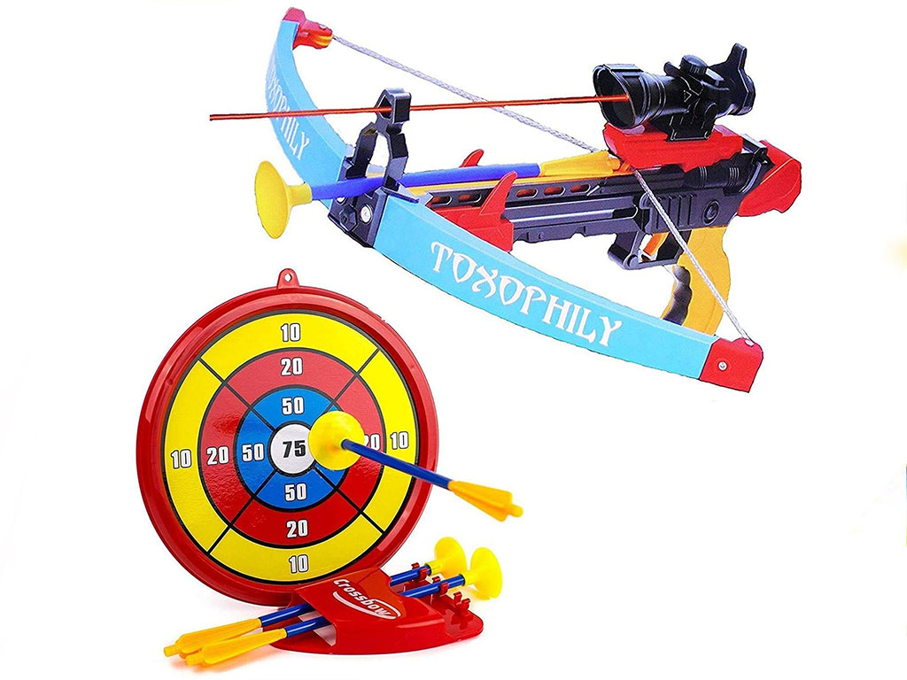 تیر و کمان اسباب بازی طرح تفنگ همراه با سیبل مدل crossbow series