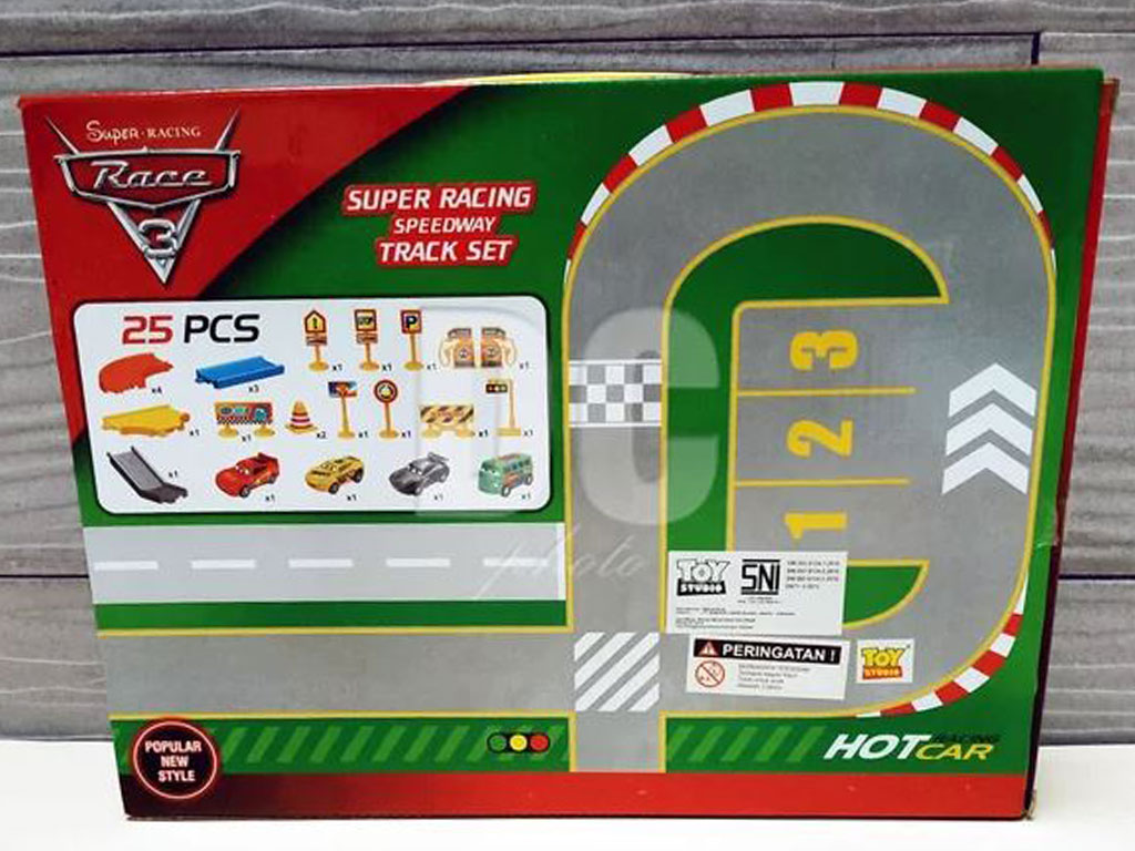 کیت ماشین بازی طرح پارکینگ ماشین های مک کوئین مدل Race3