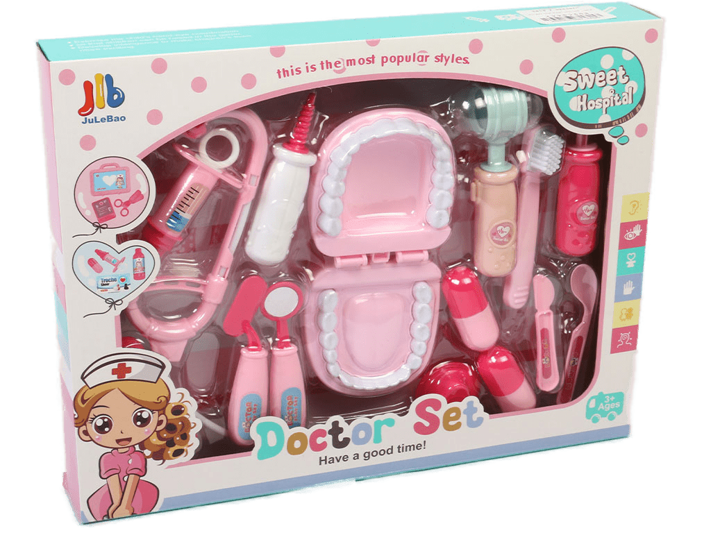 ست لوازم دندان پزشکی و پزشکی اسباب بازی 14 قطعه