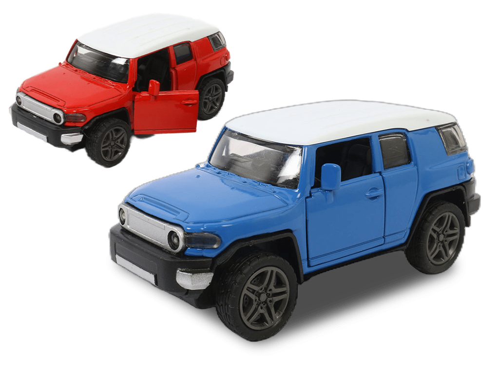 ماشین فلزی عقب کش، موزیکال و چراغدار اسباب بازی طرح تویوتا اف جی کروز