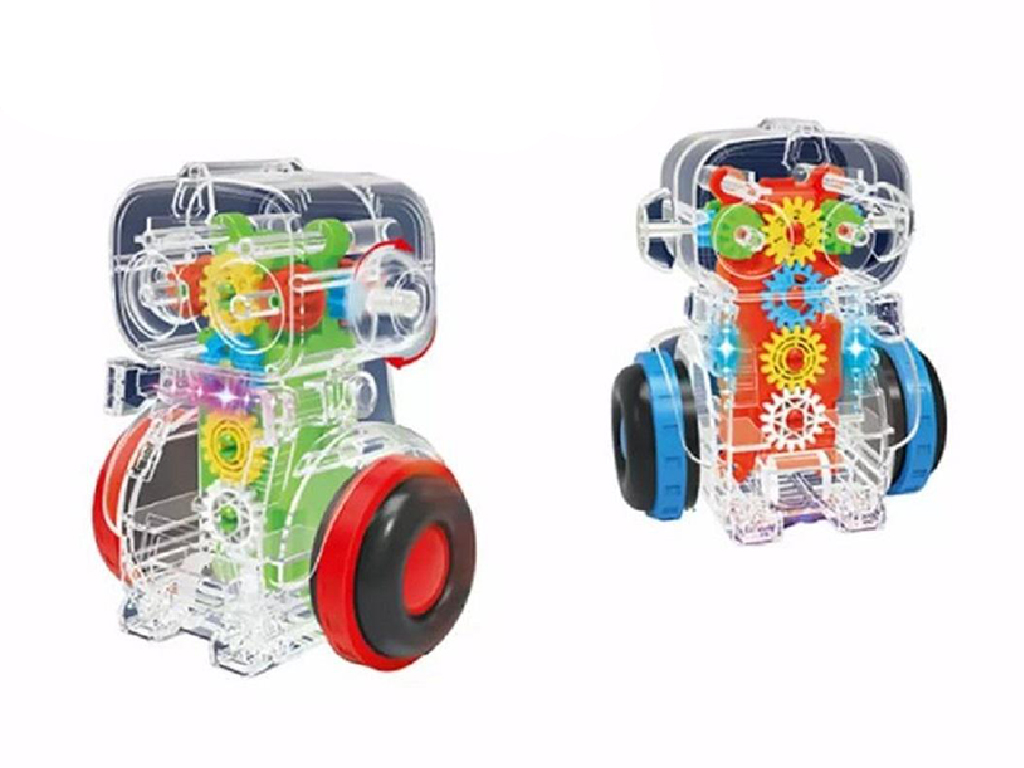 ربات قدرتی چراغدار و چرخ دنده ای اسباب بازی